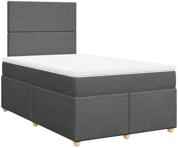 vidaXL Boxspringbett mit Matratze Dunkelgrau 120x190 cm Stoff 3293513 Bild 3