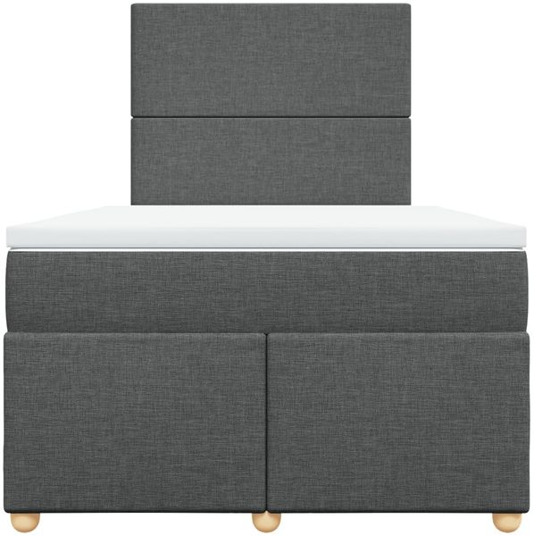 vidaXL Boxspringbett mit Matratze Dunkelgrau 120x190 cm Stoff 3293513 Bild 6