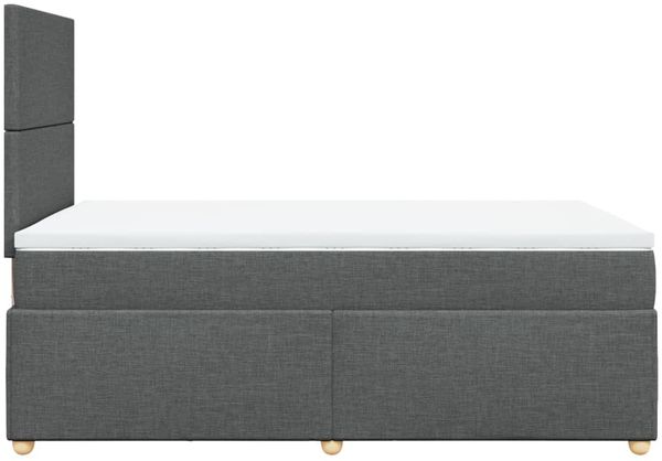 vidaXL Boxspringbett mit Matratze Dunkelgrau 120x190 cm Stoff 3293513 Bild 7