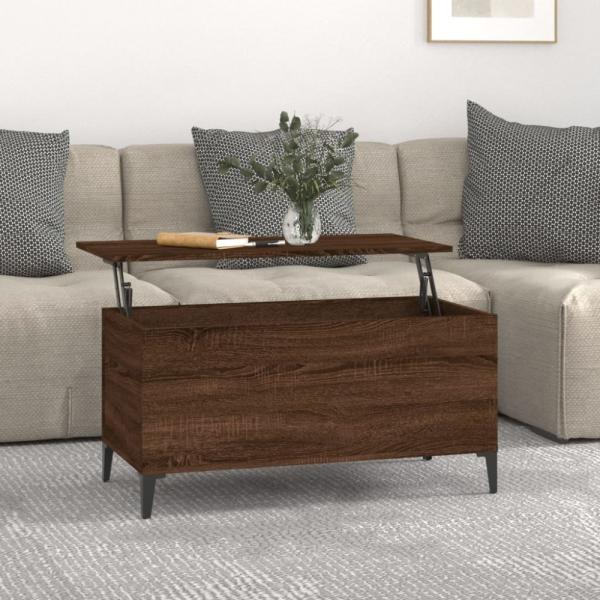 vidaXL Couchtisch Braun Eichen-Optik 90x44,5x45 cm Holzwerkstoff 819595