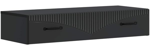 vidaXL Wandmontierter Beistelltisch Schwarz 87,5 x 34,5 x 17 cm 899006