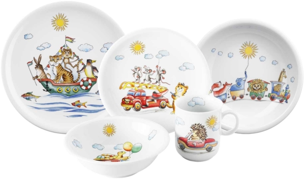 Seltmann Weiden Compact Kindergeschirr Set 5-teilig - Flinke Flitzer