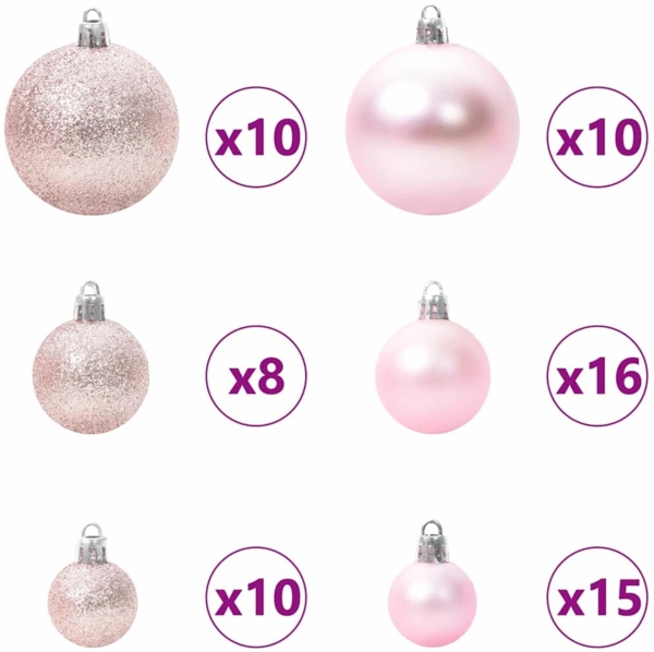 vidaXL Künstlicher vorbeleuchteter Weihnachtsbaum Grün 210 cm PVC 3397026 Bild 6