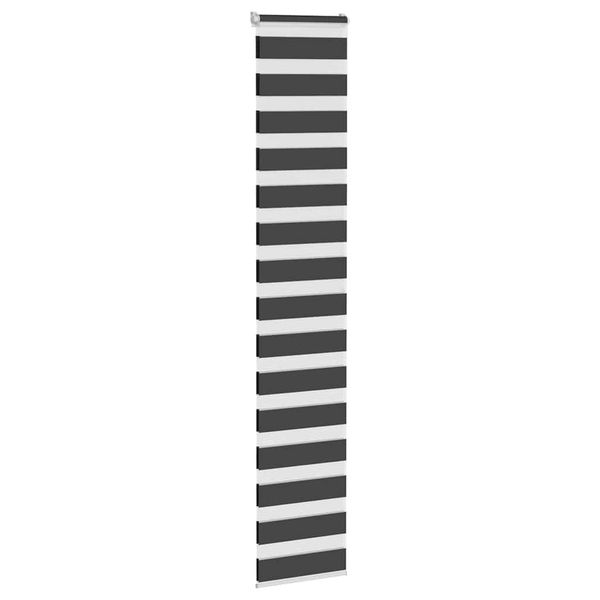 vidaXL Doppelrollo Schwarz 40x200 cm Stoffbreite 35,9 cm Polyester 4014249 Bild 3