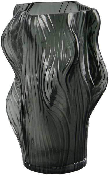 MIRRORS AND MORE 'Vapor' Vase Glas, rauchfarbig, 20,5x29,5x19,5 cm