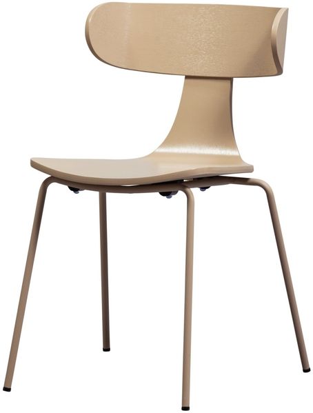 Esszimmerstuhl Form aus Eschenholz, skandinavisches Design, sandfarben, funktional und zeitlos