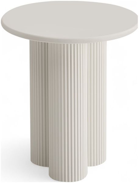 Couchtisch Wolam Ø50 cm - MDF Tisch in Cream White, FSC-zertifiziert