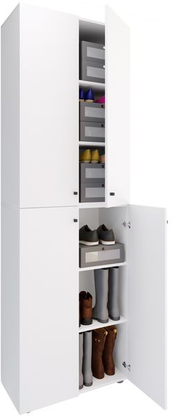 VCM Schuhschrank Lona 919213 Weiß H. 220 x B. 70 x T. 40cm