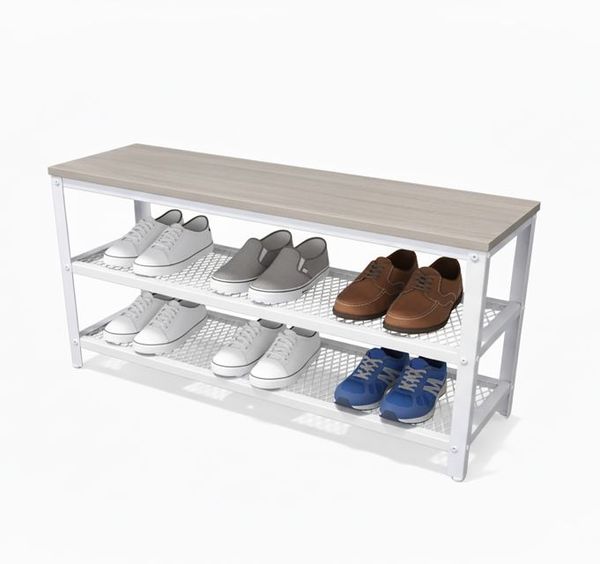Relaxdays Schuhbank mit 2 Schuhablagen