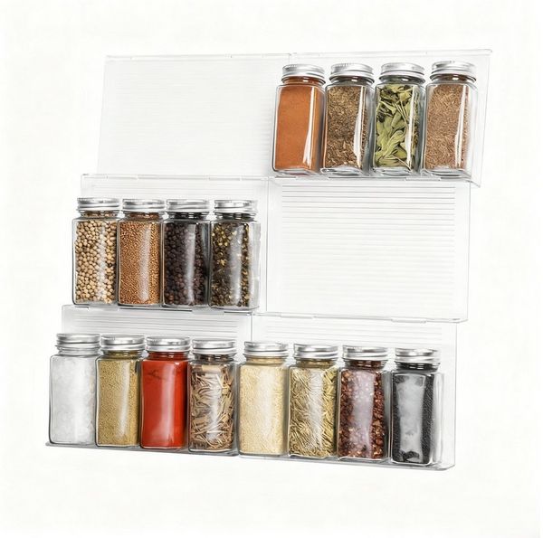 Lifewit Servierständer Kunststoff Justierbare Gewürzschublade Organizer, (6-tlg)