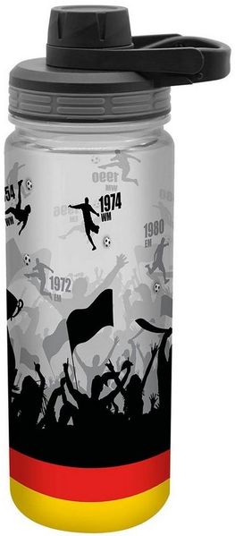 Geda Labels GmbH Trinkflasche Fußball Titel, Schwarz, 750ml, hitzebeständig (150 Grad, - 20 Grad)