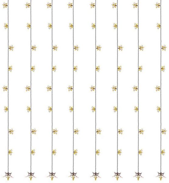 MARELIDA LED-Lichtervorhang LED Lichtervorhang Sterne 64 warmweiße LED 1,2mx1m Innen Weihnachten, 64-flammig