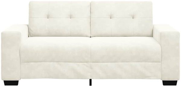 vidaXL Zweisitzer-Sofa Creme 180x77x82 cm Samt 4105130 Bild 4