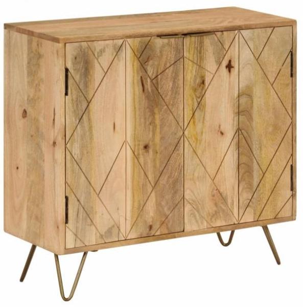 vidaXL Sideboard 80x30x75 cm Massivholz Mango 246155 Bild 2