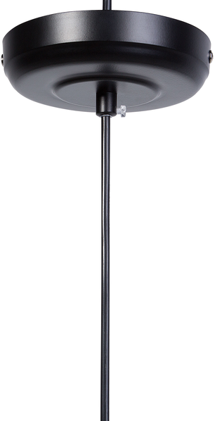 'Giona' Hängeleuchte Schwarz Metall Glühbirnen-Optik geschwungener Schirm mit Gitter in Trichterform für Wohnzimmer Esszimmer Minimalistischer Stil Bild 6