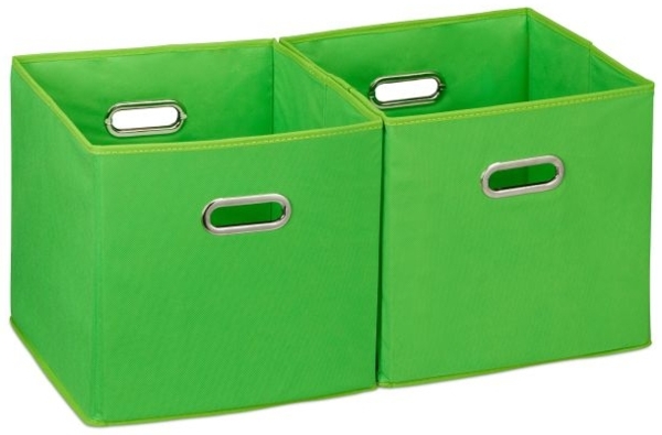 6 x Aufbewahrungsbox Stoff grün 10031299