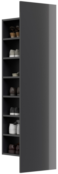 Schuhregal Vestis 7 Paar Grafit hochglanz : Grafit hochglanz