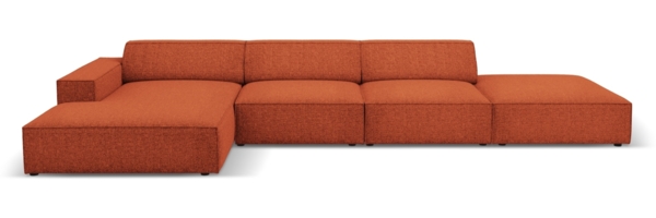 Micadoni Ecksofa Jodie 5-Sitzer Links Chenille Haga Terrakotta
