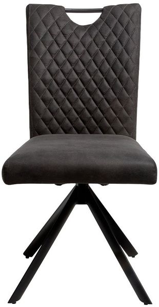 Stuhl Gent / Georgia S, Stoff, Anthrazit, 47 x 95 x 62 cm