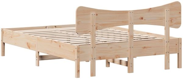 vidaXL Massivholzbett ohne Matratze 135x190 cm Kiefernholz 3328247 Bild 8