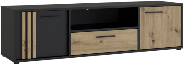 CARDIGAN TV-Unterschrank, Dekor M624 Black (Z12), Artisan Oak (D/78)