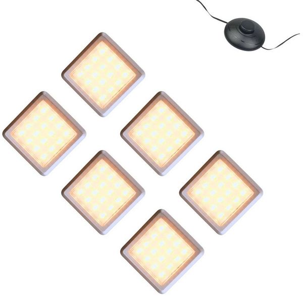 kalb Unterschrankleuchte LED Vitrinenleuchte 3000K 1-10er Set 12V Fußschalter, Unterbauleuchte, 6er Set, Warmweiß