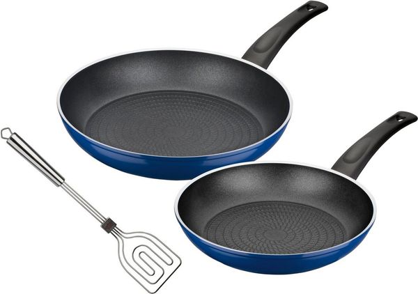 GSW Pfannen-Set Dream Line, Aluminium (Set, 3-tlg, 1x Bratpfanne Ø 24 cm, 1x Bratpfanne Ø 28 cm), Induktion