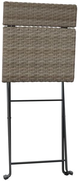 vidaXL Bistrostühle 8 Stk. Klappbar Grau Poly Rattan und Stahl 3152120 Bild 5