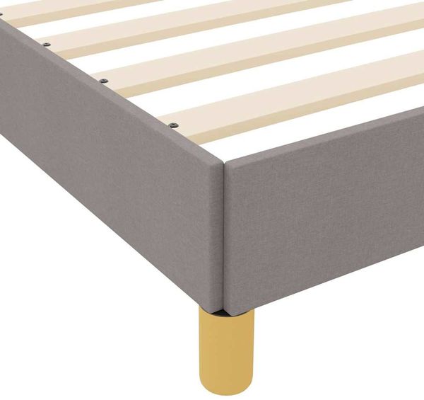 vidaXL Boxspringbett mit Matratze Taupe 100 x 200 cm Stoff 3398546 Bild 10
