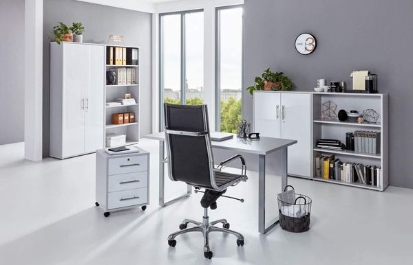 BMG Möbel Büromöbel-Set Office Edition Mini Set 1, (Büromöbel komplett Set, 6-tlg), ideal für Arbeitszimmer und Homeoffice