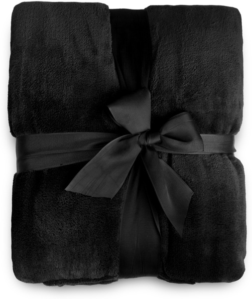 Lumaland Kuscheldecke, 100 % Coral-Fleece schwarz, 170 x 200 + 50 cm Fußtasche Bild 3