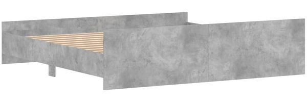 vidaXL Bettgestell mit Kopf- und Fußteil Betongrau, 180x200 cm Bild 7