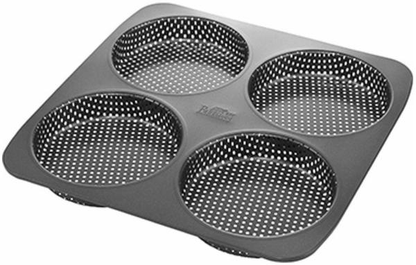 Burger Brötchenblech "Laib und Seele" 4-fach 28x28x2,8cm Ø 12cm