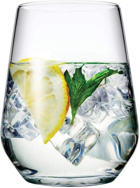 Pasabahce Wasserglas Set Allegra 24 Stück Spülmaschinengeeignet Glas Saftglas Limogläser Transparent XL Glas 425ml