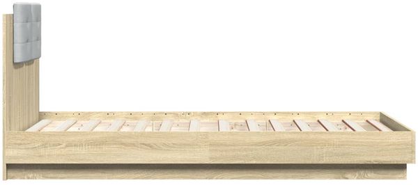 vidaXL Bettgestell mit Kopfteil Sonoma-Eiche 90x190 cm Holzwerkstoff 3209970 Bild 5