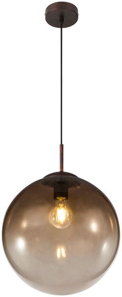 Kugel Pendellampe, Glas, amber-braun, 30 cm, VARUS