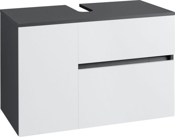 Home affaire Waschbeckenunterschrank Wisla für Wandmontage, Siphonausschnitt, Push-to-open-Funktion, Breite 80 cm