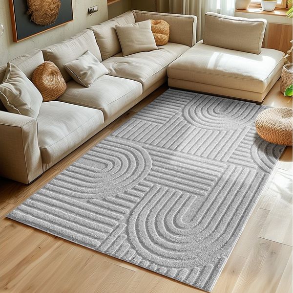 SIMPEX24 Designteppich Skandinavischer Boho, Rechteckig, Höhe: 8 mm, Teppich Wohnzimmer, Schlafzimmer, Gästezimmer