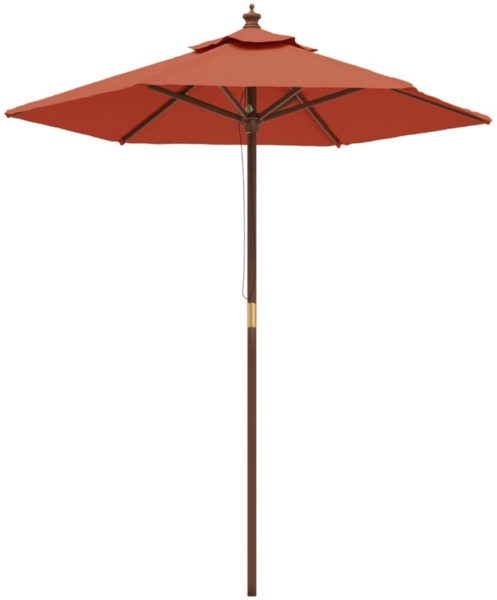 vidaXL Sonnenschirm mit Holzmast Terrakotta 196x231 cm 363164