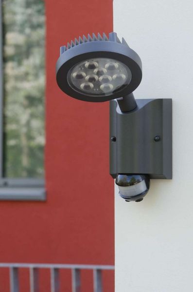 Lutec Nevada Wandlampe Aussenlampe Aussenleuchte LED 6102 S-Pir-Gr