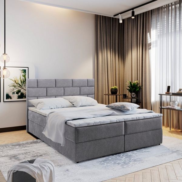 Masseno Boxbett KERLO 140x200 cm mit Bonell Matratze und Topper