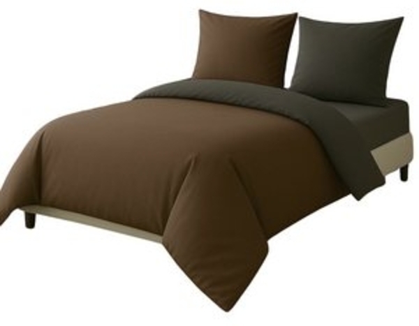 Leonado Vicenti Bettwäsche Luxus Satin-Bettwäsche aus 100 % Baumwolle, Satin, 2 teilig, Wendebettwäsche, hochwertig, dezenter Glanz, Unifarben, Anthrazit Bild 6