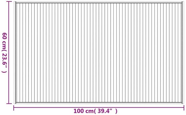 vidaXL Teppich Rechteckig Schwarz 60x100 cm Bambus 376828 Bild 8