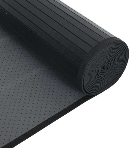 vidaXL Teppich Rechteckig Schwarz 60x100 cm Bambus 376828 Bild 5