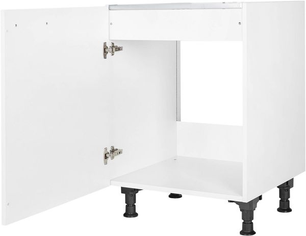 nobilia® Spülenschrank "Laser", Ausrichtung wählbar, vormontiert, in den Breiten 45 und 60 cm, mit höhenverstellbaren Sockelfüßen