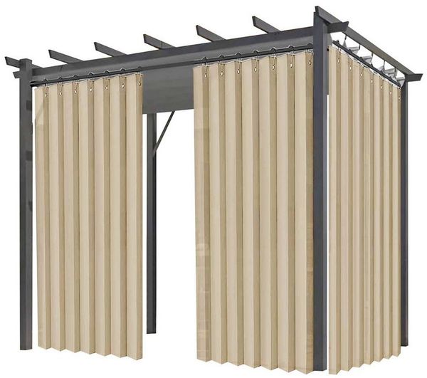 BTTO V&G Vorhang Wasserdichter Vorhang mit Haken,Terrassenvorhang , (2 St), abdunkelnd, Vertikale Sense Vorhänge,Duschvorhang