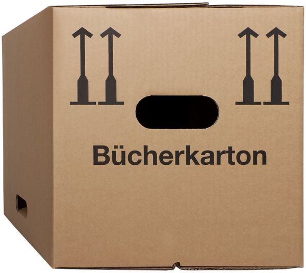 KK Verpackungen Aufbewahrungsbox (Spar-Set, 80 St, 80er-Set), Bücherkartons Umzugskartons Ordnerkartons Braun