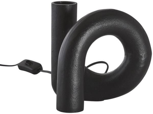 PR Home Notice Swirl Tischleuchte Skulptur Metall schwarz E27 18x19x15cm