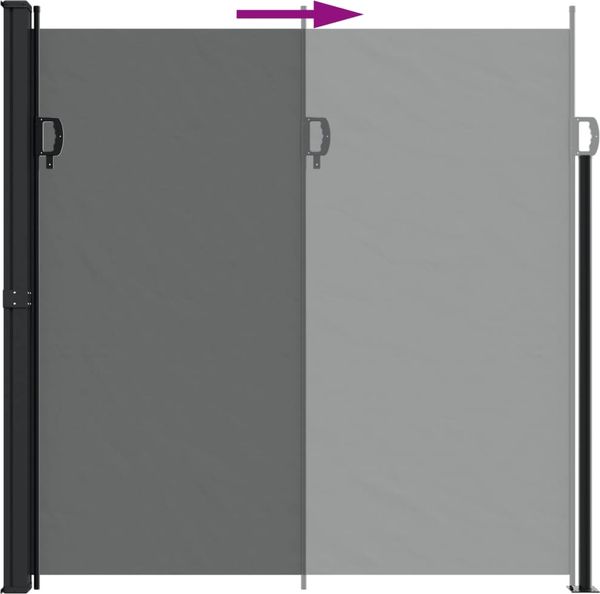 vidaXL Seitenmarkise Ausziehbar Anthrazit 200x600 cm 4004563 Bild 5