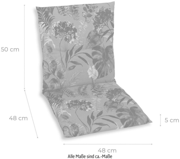 GO-DE Sitzauflage, (Set, Set mit 2 Niederlehnerauflagen), Maße ca.: 48 cm x 5 cm x 108 cm Bild 3
